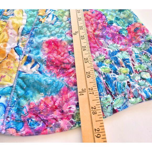 Leoma Lovegrove Sz S Open Front Cardigan Jacket Colorful Tropical Light Weight - Picture 8 of 9